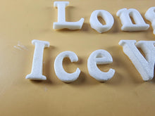 25 x Edible 3D Personalized Times New Roman Font, icing toppers, cake cupcakes decorations T083