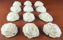 12 x Edible 3D 34mm large roses rose flowers icing toppers, cake cupcakes decorations T011
