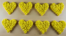 8 x Edible 3D 45mm Heart Clusters, icing toppers, cake cupcakes decorations T094