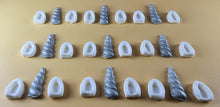 27 Peice Edible 3D Unicorn Horns and Ears Set icing toppers, cake cupcakes decorations T098