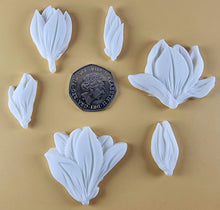 12 x Edible 3D 50mm Tulip Lilly flowers Set, icing toppers, cake cupcakes decorations T076