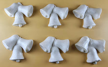 6 x Edible 3D 55mm Jingle Bells, Christmas icing toppers, cake cupcakes decorations T095