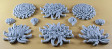 10 x Edible 3D 50mm Chrysanthemum Flower Set icing toppers, cake cupcakes T111