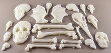 20 x Edible 3D 50mm Skull and Bones set icing toppers, cake cupcakes decorations T057