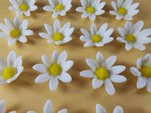 15 x Edible 3D Daisy Flowers Daisies icing toppers, cake cupcakes decorations T099