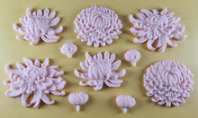 10 x Edible 3D 50mm Chrysanthemum Flower Set icing toppers, cake cupcakes T111