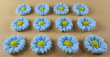 12 x Edible 3D 22mm flowers icing toppers, cake cupcakes decorations T104