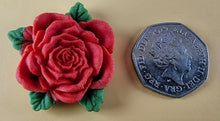 5 x Edible 3D 35mm High Detail Roses icing toppers, cake cupcakes decorations T108