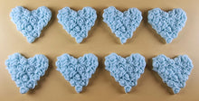 8 x Edible 3D 45mm Heart Clusters, icing toppers, cake cupcakes decorations T094