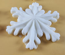 4 x Edible 3D 50mm Christmas Snowflakes Snow icing toppers, cake cupcakes decorations T101