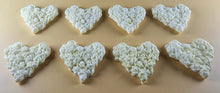 8 x Edible 3D 45mm Heart Clusters, icing toppers, cake cupcakes decorations T094