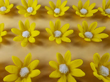 15 x Edible 3D Daisy Flowers Daisies icing toppers, cake cupcakes decorations T099