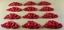 12 x Edible 3D 55mm Rose Bunches, icing toppers, cake cupcakes decorations T080