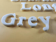 25 x Edible 3D Personalized Times New Roman Font, icing toppers, cake cupcakes decorations T083