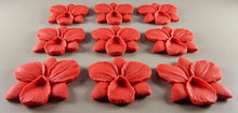 9 x Edible 3D 48mm Orchid, Orchids, flowers, flower, icing toppers, cake cupcakes decorations T038
