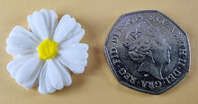 12 x Edible 3D 25mm Daisies Daisy flowers icing toppers, cake cupcakes T116