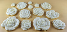 15 x Edible 3D Mixed Roses flowers Set, icing toppers, cake cupcakes decorations T077