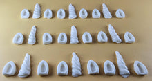 27 Peice Edible 3D Unicorn Horns and Ears Set icing toppers, cake cupcakes decorations T098