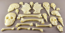 20 x Edible 3D 50mm Skull and Bones set icing toppers, cake cupcakes decorations T057