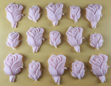 15 x Edible 3D 30mm Rose Bud Set, icing toppers, cake cupcakes decorations T074