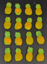 16 x Edible 3D pineapples pineapple fruit vegetables icing toppers, cake cupcakes decorations