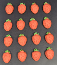 16 x Edible 3D medium strawberries strawberry fruit vegetables icing toppers, cake cupcakes decorations
