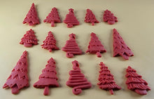 15 x Edible 3D 45mm Christmas Trees, icing toppers, cake cupcakes decorations T088