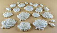 20 x Edible 3D 33mm Mixed Rose Set, icing toppers, cake cupcakes decorations T089