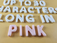 Up to 30 Edible 3D 20mm Personalized Letters, Text, icing toppers, cake cupcakes decorations T085