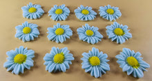 12 x Edible 3D 30mm Daisies Daisy flowers icing toppers, cake cupcakes T117