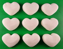 9 x Edible 3D 40mm Hearts icing toppers, cake cupcakes decorations T060