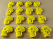 16 x Edible 3D 25mm Skulls, Halloween, icing toppers, cake cupcakes decorations T093