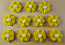 12 x Edible 3D 15mm Daisies Daisy flowers icing toppers, cake cupcakes T114