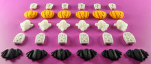 30 x Edible 3D 15mm Halloween Mixed Set icing toppers, cake cupcakes T133