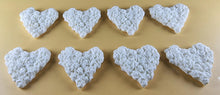 8 x Edible 3D 45mm Heart Clusters, icing toppers, cake cupcakes decorations T094