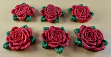 5 x Edible 3D 35mm High Detail Roses icing toppers, cake cupcakes decorations T108