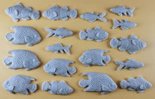 18 x Edible 3D 40mm Fish Set, icing toppers, cake cupcakes decorations T073