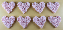 8 x Edible 3D 45mm Heart Clusters, icing toppers, cake cupcakes decorations T094