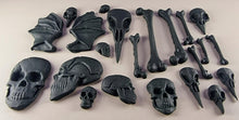 20 x Edible 3D 50mm Skull and Bones set icing toppers, cake cupcakes decorations T057