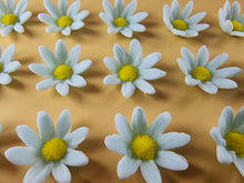 15 x Edible 3D Daisy Flowers Daisies icing toppers, cake cupcakes decorations T099