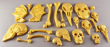 20 x Edible 3D 50mm Skull and Bones set icing toppers, cake cupcakes decorations T057