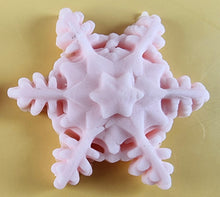 4 x Edible 3D 50mm Christmas Snowflakes Snow icing toppers, cake cupcakes decorations T101