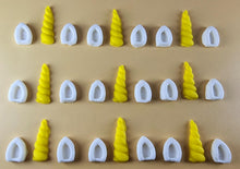 27 Peice Edible 3D Unicorn Horns and Ears Set icing toppers, cake cupcakes decorations T098