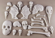 20 x Edible 3D 50mm Skull and Bones set icing toppers, cake cupcakes decorations T057