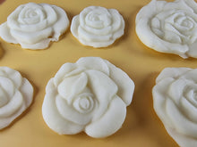 15 x Edible 3D Mixed Roses flowers Set, icing toppers, cake cupcakes decorations T077