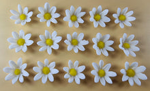 15 x Edible 3D Daisy Flowers Daisies icing toppers, cake cupcakes decorations T099