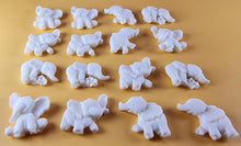16 x Edible 3D 25mm Elephant Set, icing toppers, cake cupcakes decorations T071