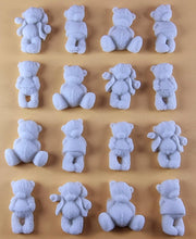 16 x Edible 3D 30mm Teddy Teddybear Set, icing toppers, cake cupcakes decorations T072
