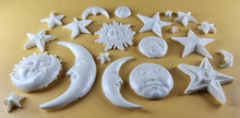 20 x Edible 3D 45mm Moon, Sun and Star Set, icing toppers, cake cupcakes decorations T090