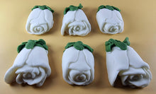6 x Edible 3D 50mm Rose Buds icing toppers, cake cupcakes decorations T102